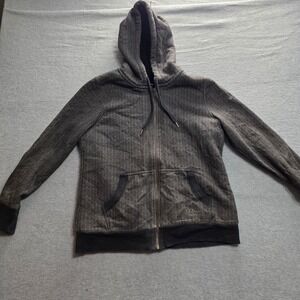 L.L. Bean Women's Charcoal Zip-Up Hooded Sweatshirt
